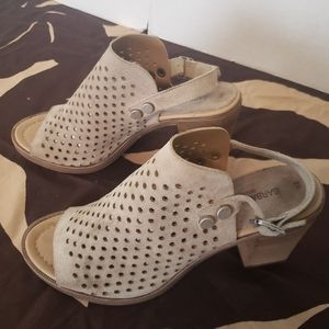 Barbara Barbieri Perforated Suede Slingback Sandal